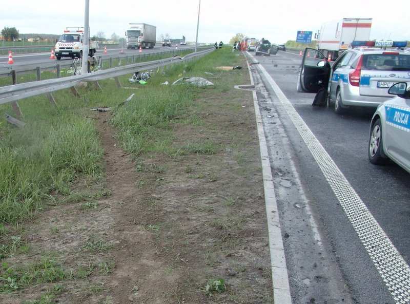 Wypadek na autostradzie A1