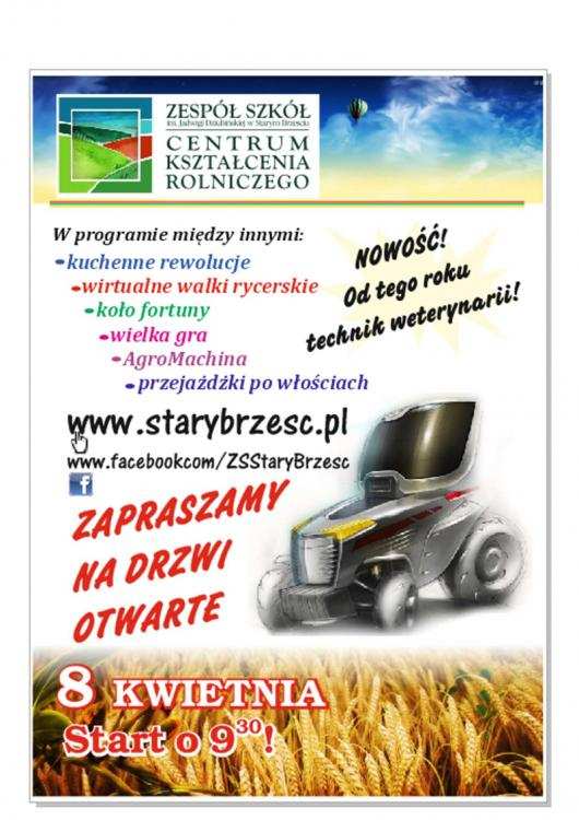 Dobry zawód to lepsza przyszłość. Przyjdź na drzwi otwarte w ZSCKR w Starym Brześciu