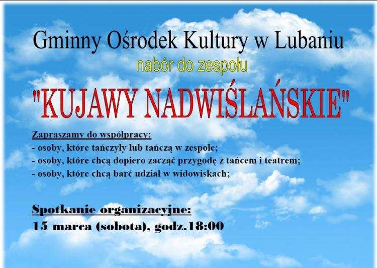 Nabór do zespołu Kujawy Nadwiślańskie w Lubaniu