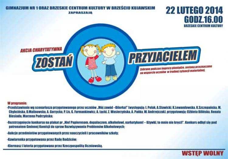 Przyjdź i wspomóż akcję „Zostań przyjacielem” !!!