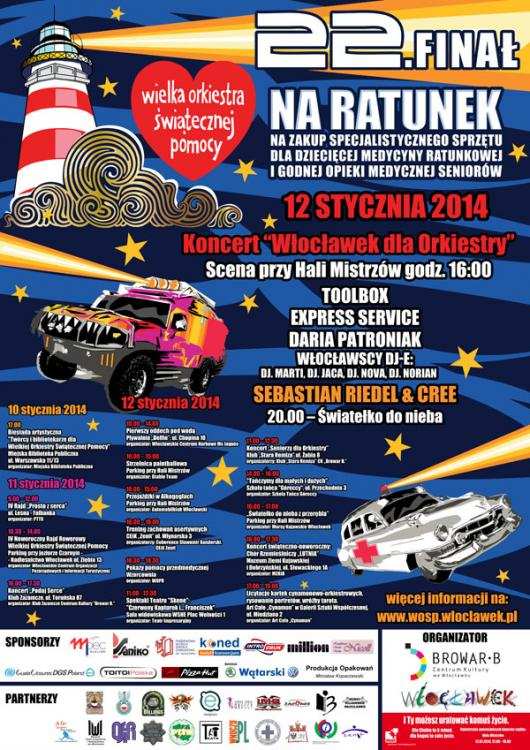 WOŚP 2014 WE WŁOCŁAWKU. ZOBACZCIE PROGRAM