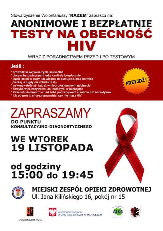 Bezpłatne i anonimowe badania na HIV we Włocławku