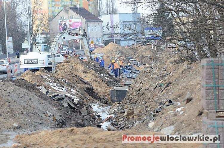 Rozbiórka estakady mostu nad rzeką Zgłowiączką