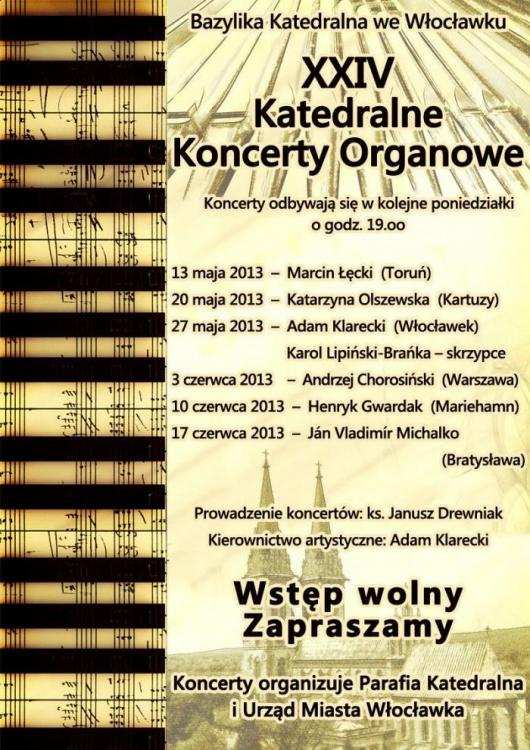 Włocławska katedra zaprasza na XXIV Katedralne Koncerty Organowe 