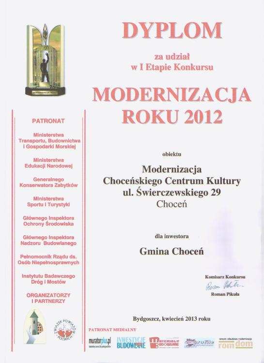Wyróżnienie dla Gminy Choceń w konkursie 
