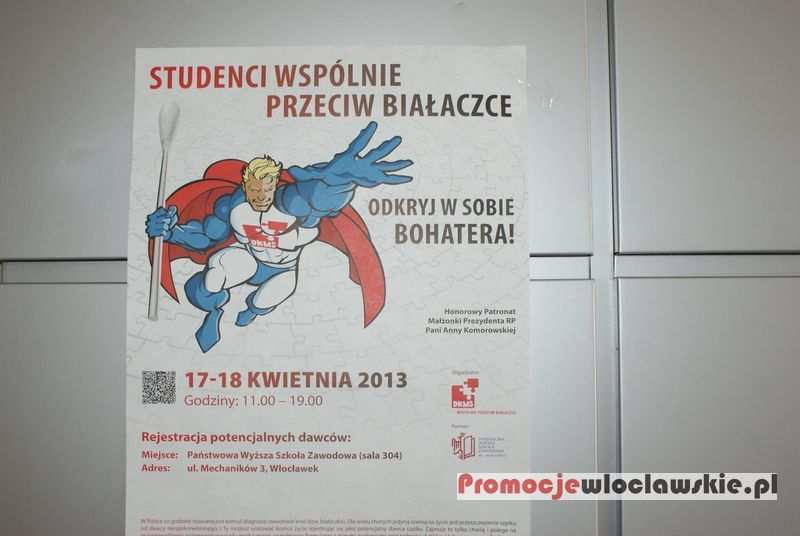 PWSZ we Włocławku wspólnie z Fundacją DKMS  przeciw białaczce