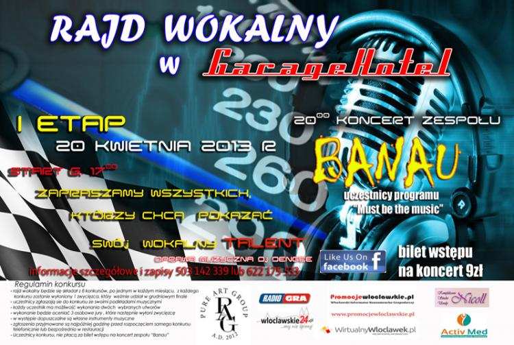 RAJD WOKALNY W GARAGE HOTEL!!! ZGŁOŚ SIĘ KONIECZNIE!!!