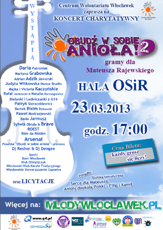 Obudź w sobie Anioła 2. Koncert charytatywny już jutro w Hali OSIR we Włocławku