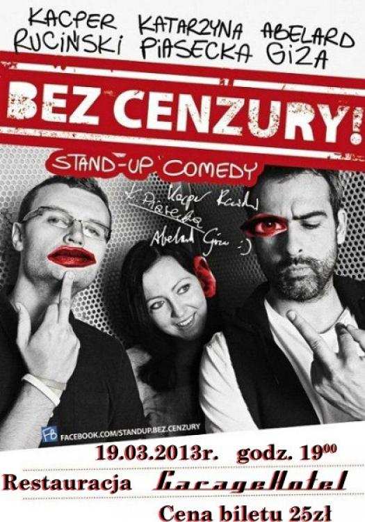KABARET STAND UP COMEDY - Bez Cenzury w Garage Hotel we Włocławku
