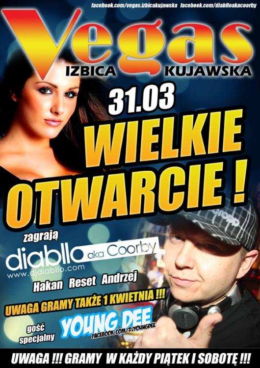 Wielkie otwarcie Klubu Vegas w izbicy Kujawskiej