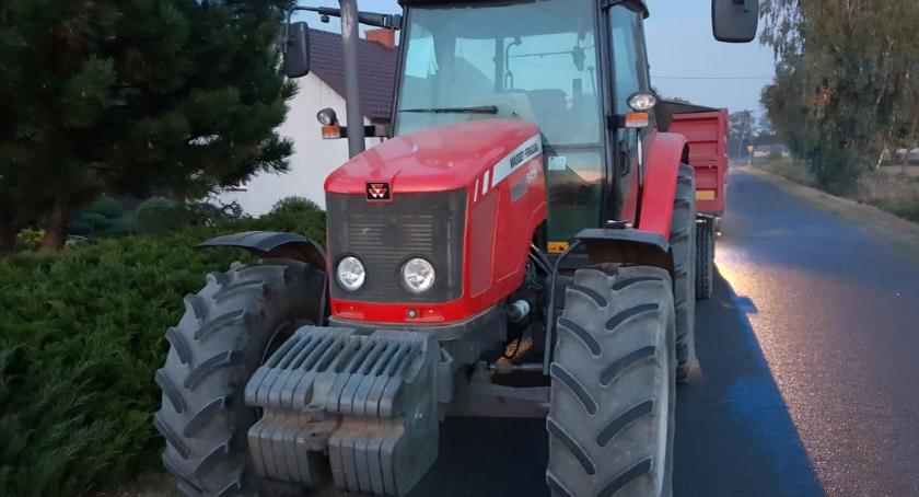 Kierowca ciągnika pod wpływem narkotyków. A wszytko przez źle zabezpieczony ładunek