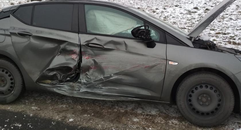 Wypadek w Godziszewach. 4 pojazdy zderzyły się na drodze wojewódzkiej [FOTO]