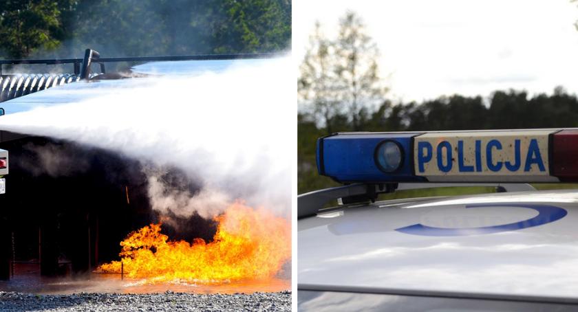 Kikół: Skradzionym samochodem rozbił myjnię, potem go podpalił