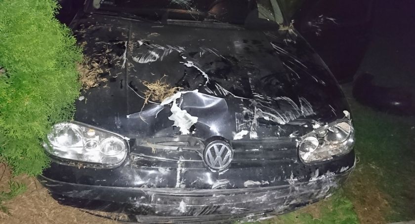 Pijany nastolatek rozbił ogrodzenie samochodem