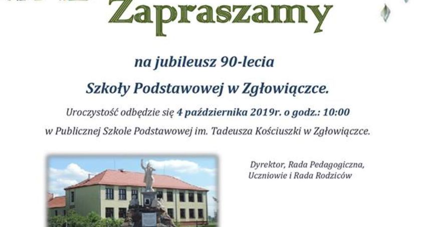 Jubileusz 90 lecia Szkoły Podstawowej w Zgłowiączce