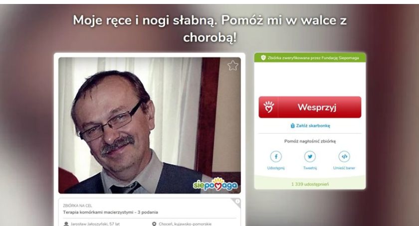 Jarosław Jałoszyński z Chocenia zmaga się w chorobą. Mieszkańców Włocławka i okolic prosi o pomoc