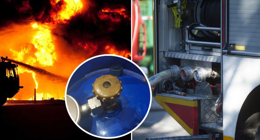 Pożar w gospodarstwie w Chełmicy, Gmina Fabianki. Zagrożenie wybuchem gazu