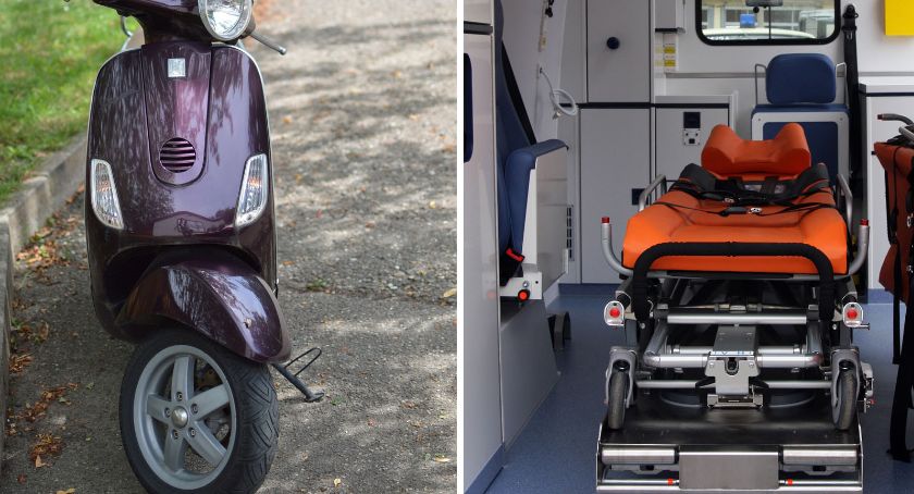 Śmiertelny wypadek w Solcu Kujawskim. Ford zjechał na przeciwny pas i uderzył w motorower