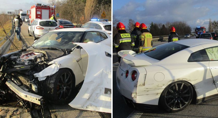 Nissan staranował kilka samochodów na DK-10 w powiecie lipnowskim. Kierowca był pijany