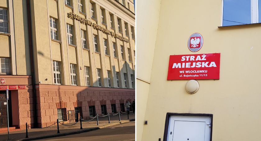 Pościg we Włocławku. 19-latek ściął latarnię i uderzył w budynek Starostwa Powiatowego