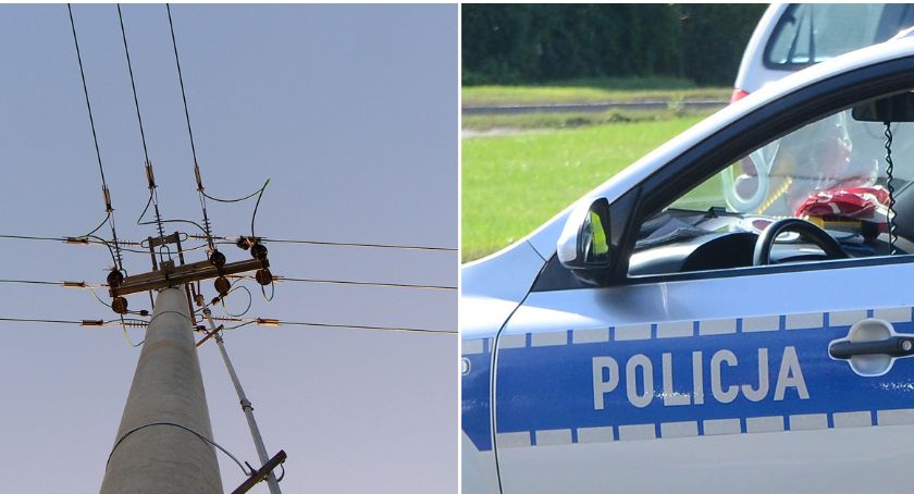 Zjechał na pobocze, zniszczył ogrodzenie i uderzył w słup, który spadł na balkon