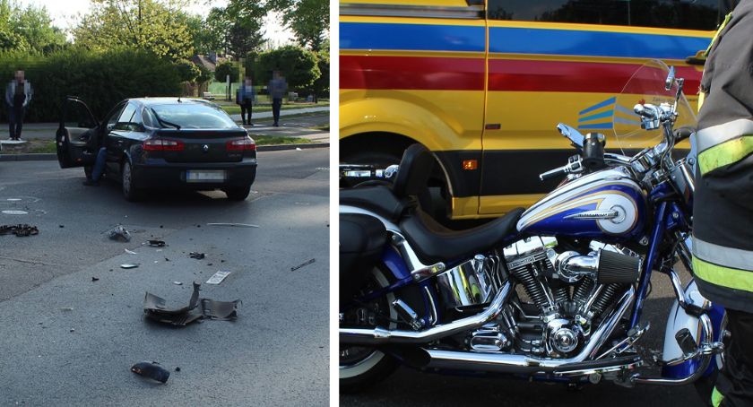 Wypadek we Włocławku. 47 letni motocyklista w szpitalu [ZDJĘCIA]