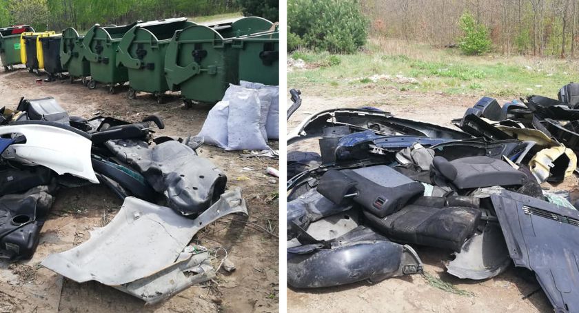 Ktoś wyrzucił części samochodowe na terenie gminy Chodecz. Trwają poszukiwania sprawcy [ZDJĘCIA]