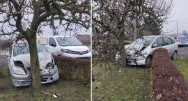 Renault uderzyło w drzewo w Konarach [ZDJĘCIA]