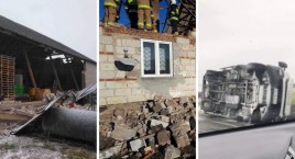 Spustoszenia po wichurze w powiecie włocławskim. OSP pokazują skalę zniszczeń na zdjęciach
