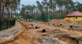 Trwa budowa tężni solankowej w Wieńcu-Zdroju w Gminie Brześć Kujawski