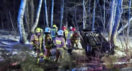 Wypadek pod Włocławkiem. Samochód wypadł z drogi na DK 62