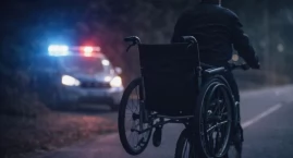 Z wózkiem inwalidzkim na rowerze. Chciał nim odwieźć&hellip;