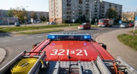 Pożar w wieżowcu we Włocławku. Akcja straży na Placu&hellip;