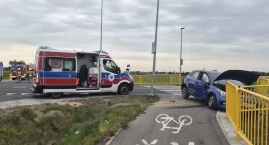 Zderzenie aut na obwodnicy Lubrańca i interwencja służb 