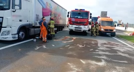 Wyciek paliwa na A1. Zablokowany kierunek w stronę Gdańska