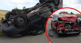 Wypadek na A1 pod Włocławkiem. Bus dachował, osobówk&hellip;