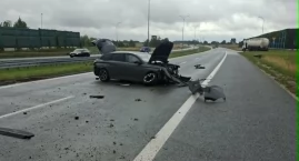 Wypadek na A1 pod Włocławkiem. Auto uderzyło w barie&hellip;