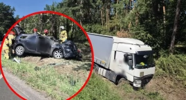 Zderzenie osobówki z ciężarówką na DK91 pod Włocławk&hellip;