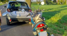 Motocyklista najechał na tył Toyoty. Policjanci ukar&hellip;