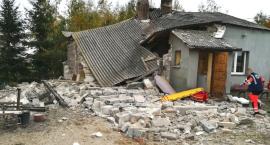 Wybuch butli z gazem zniszczył dom w Dąbrówce gmina Kikół