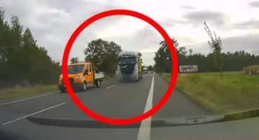 Brawurowa jazda ciężarówki w powiecie włocławskim. Zobacz nagranie!