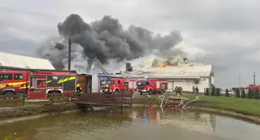 Pożar hali w powiecie włocławskim. DK91 zablokowana, na miejscu 20 zastępów straży